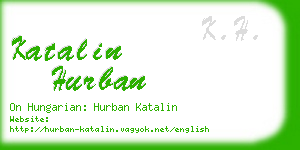 katalin hurban business card